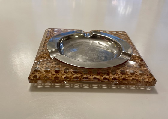Image 1 of Plexiglas Wiener Geflecht Aschenbecher Italiaans jaren 70 