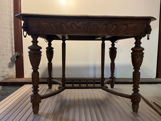 Tavolo Rovere Antico 80x100cm / 72cm Alto - Teste di Leone – Tavoli, Metal, Wood (photo 4 of 8)
