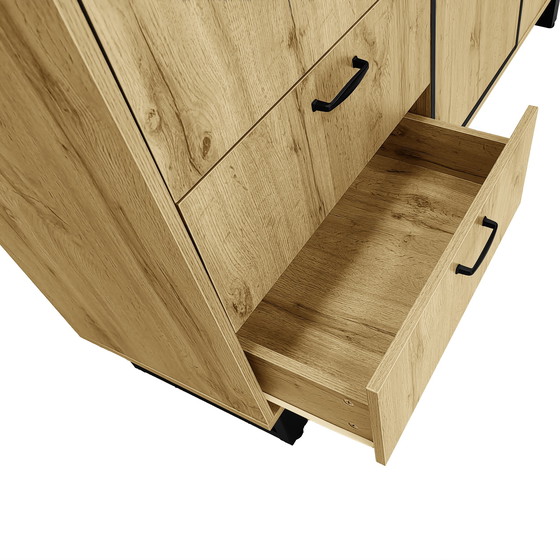 Image 1 of Urban Meuble buffetkast met 2 deuren en 3 laden in hout look 150*38*77cm