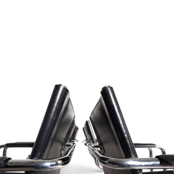 Matteo Grassi Set of 6 Visitor Chairs, Leather/Chrome Dining Chairs, 1970 (photo 8 of 20)