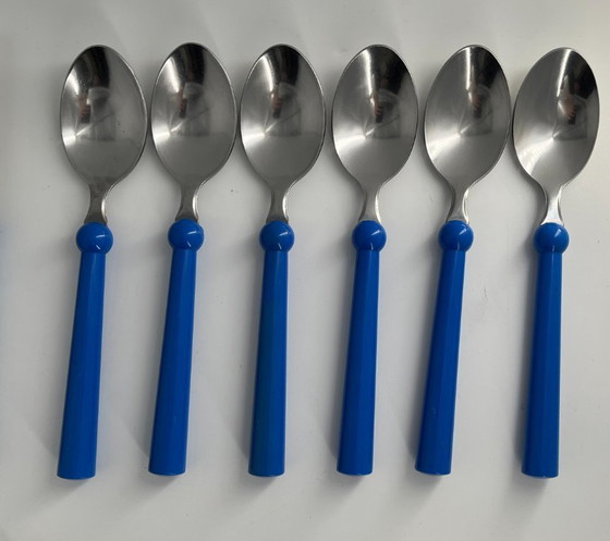 Image 1 of Ensemble de couverts IKEA « Grammatik » – 23 pièces – bleu – vintage des années 1990