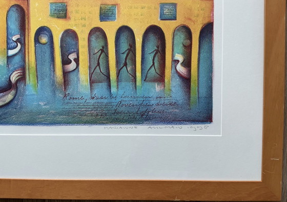 Marianne Aulman - Atlantis XIII, litografia a colori (incorniciata) – Arte, Vetro, Carta (photo 7 of 15)