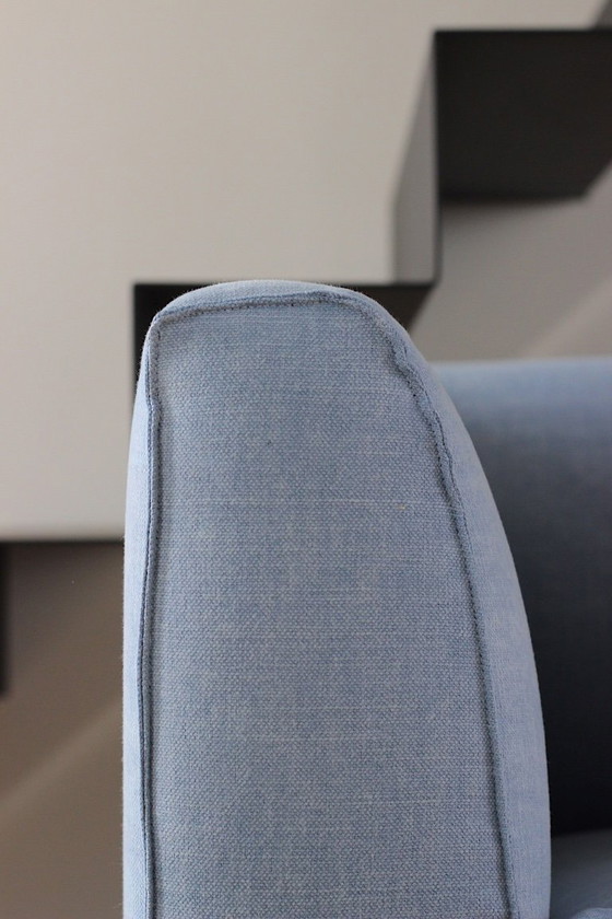 Image 1 of Gelderland 4800 3-Sitzer aus hellblauem Leinen