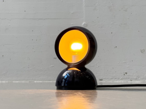 Image 1 of Eclisse table lamp, dark blue, by Vico Magistretti for Artemide, Italy, 1960s