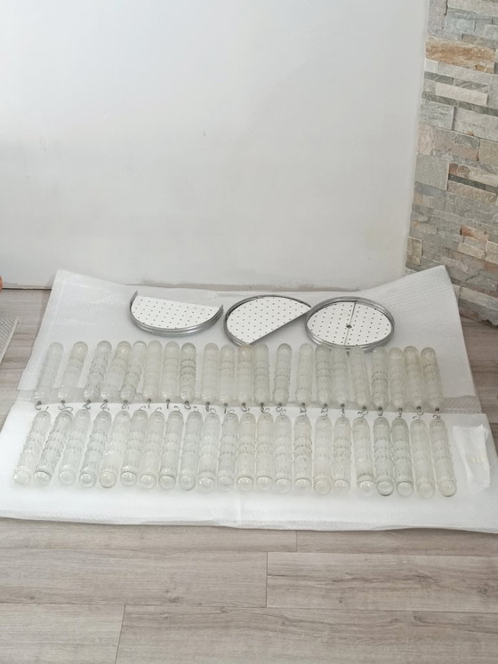 Image 1 of Set von Murano-Glas-Leuchten von Venini, 1970er Jahre
