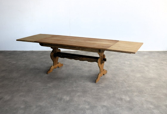 Image 1 of Table à manger danoise extensible brutaliste