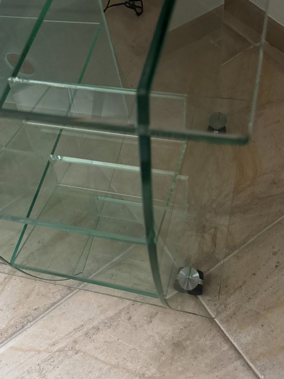 Image 1 of glass TV table