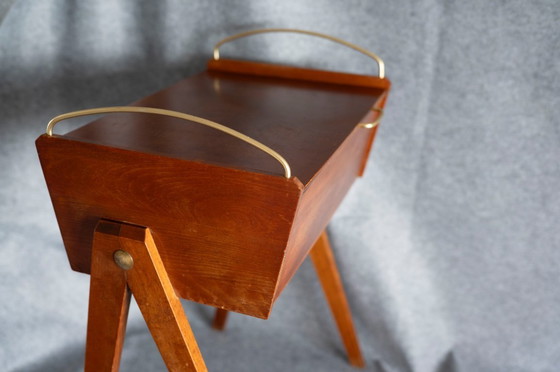 Image 1 of 1960 Vintage - Table de couture Armoire à couture Commode de couture Boîte à couture