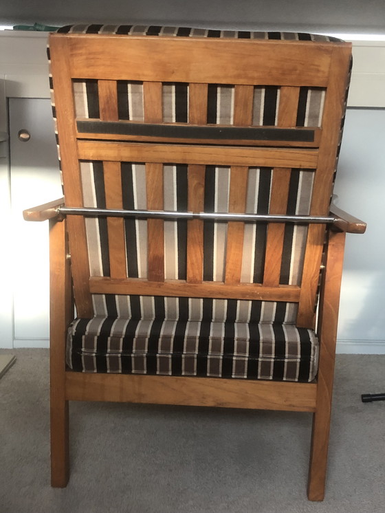 Image 1 of Designa Raucherstuhl, silbernes Bein und Holz