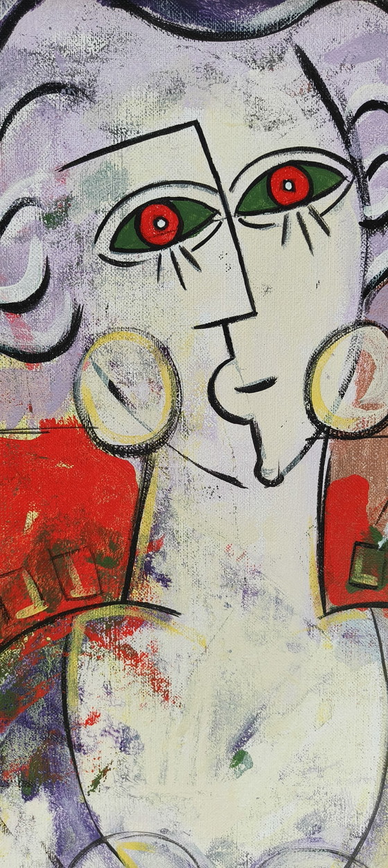 Image 1 of Ludo Huys, artista belga in stile Picasso.