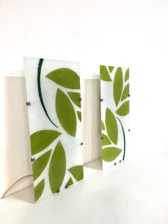 Image 1 of GYLLEN glass wall lamps, designed by Julia Treutiger for Ikea, 1990s.