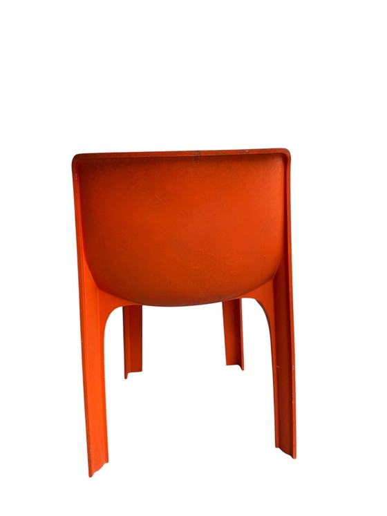 Image 1 of Chaise design orange – Étienne Fermigier (vers 1970)