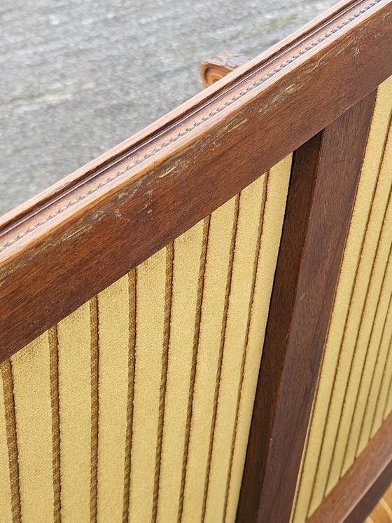 Image 1 of French Antique green Velvet Sofa - Solid Wood Lounge Seater-Claude Sené Style - Louis XVI-late 1900th