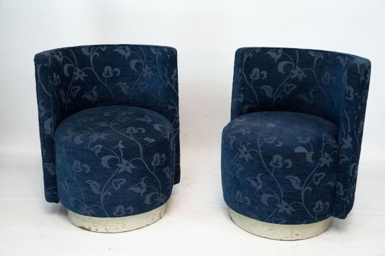Image 1 of Pair of Art Deco-Style Occasional Armchairs, Italy, 1960s
