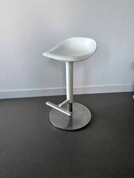 Image 1 of Pair Of Ikea Bar Stools Metal And Plastic