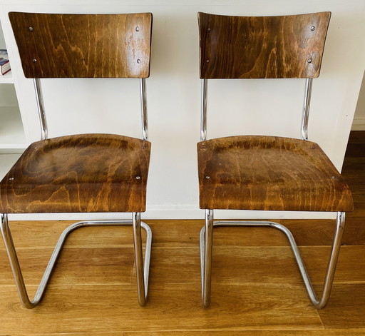 Mart Stam Thonet houten stoelen