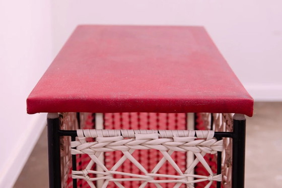 Vintage Laundry Basket, Woven Storage Hamper, 1980s, Czechoslovakia – Storage cabinet, Metal, Plastic (photo 5 of 8)