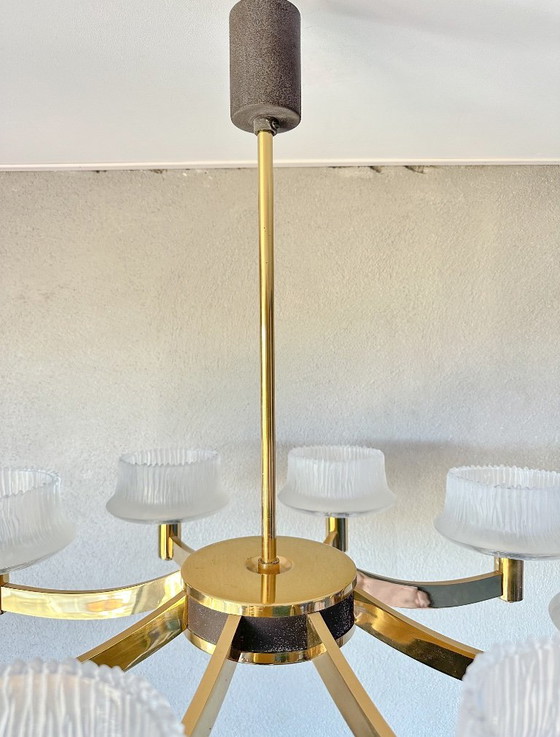 Lampadario Vintage XL Hillebrand – Glass, Metal (photo 13 of 16)