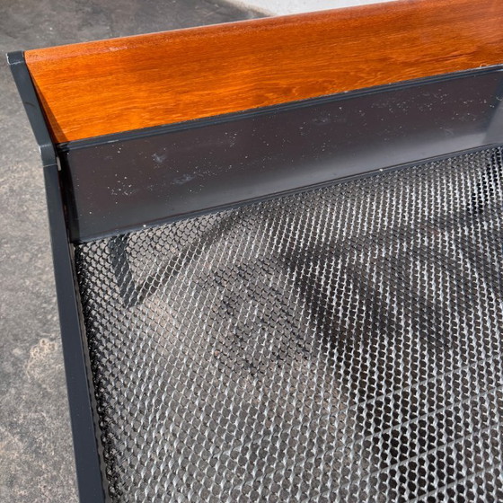 Ariadne Teakhouten Daybed van Friso Kramer voor Auping, jaren 1960 – 3-5 zitsbanken, polished steel (photo 13 of 16)