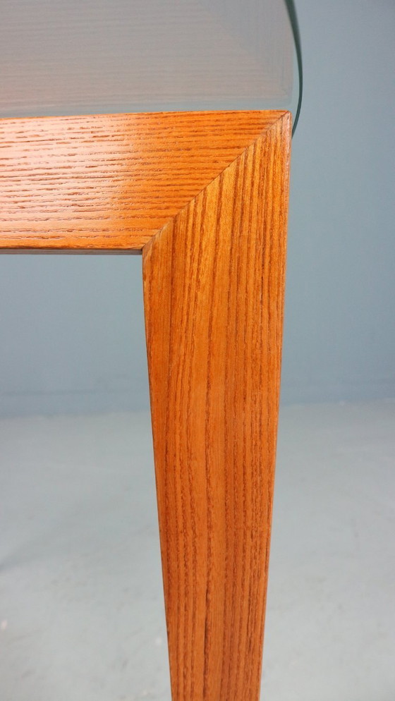 Image 1 of Table basse Gio Ponti pour Isa Bergamo en chêne avec plateau rond en cristal, 1957