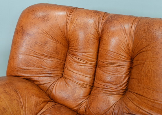 Fauteuils Giuseppe Rossi di Albizzate en cuir, Italie, années 1970, Chaises & fauteuils, Marron (photo 13 sur 20)