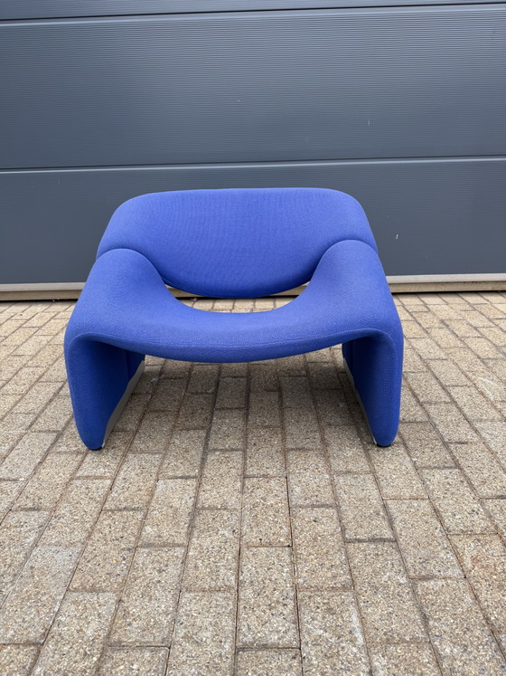 Image 1 of Artifort F598 Groovy armchair by Pierre Paulin, Bleu électrique