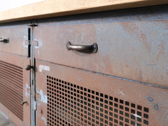 Image 1 of Cassettiera industriale vintage, banco da lavoro, porta caffè