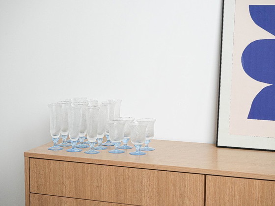 Image 1 of Set di bicchieri in vetro, design italiano, anni '70, produzione: Italia