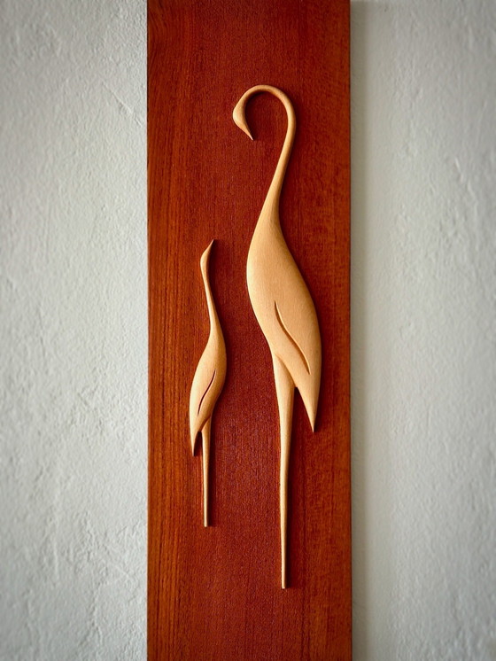 Image 1 of Pannello murale in legno d'epoca