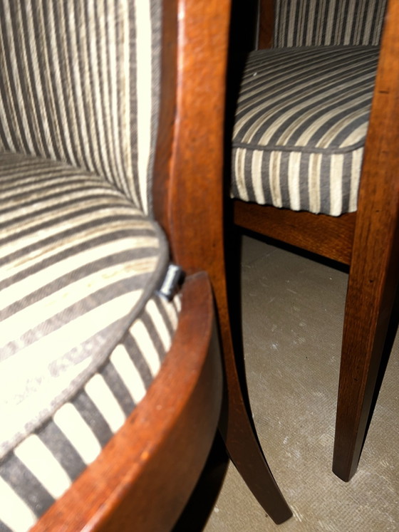 6 sedie da pranzo Bannink Art Nouveau – Tessile, Legno (photo 5 of 8)