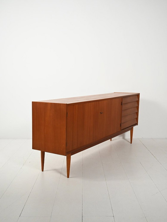 Image 1 of Scandinavian sideboard with tile-style drawers from the 1950s