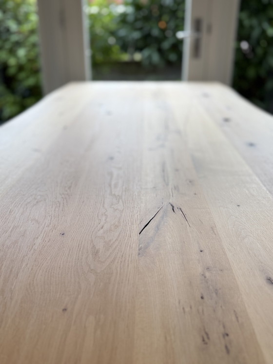 Prachtige Gardo Boomstamtafel 240 Cm + 6 Luxe Contiro Stoelen – Als Nieuw! – Eetkamerset, Wood (photo 13 of 15)