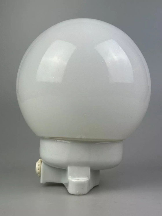 Image 1 of 50s 60s lamp lamp wall lamp cellar lamp ceramic glass Bauhaus design