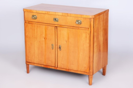 Cabinet Biedermeier restauré, merisier, épicéa, ébène, polonais, tchèque, années 1820 – kasten, Wood, Brass