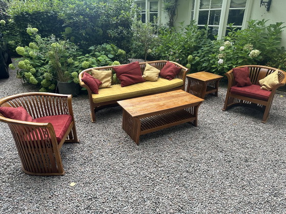 Handgefertigte Teakholz-Sofagarnitur aus Bali – Garten-Sets, Wood (photo 8 of 8)
