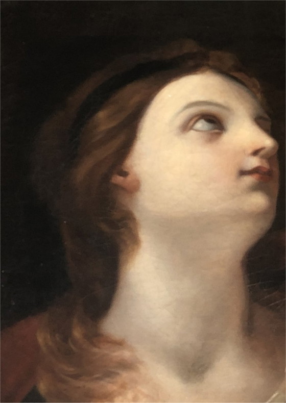 Image 1 of Tableau ancien Marie-Madeleine en extase Huile sur toile XIXe siècle