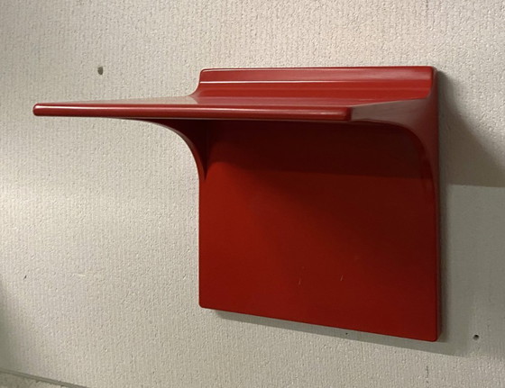 Image 1 of Scaffale a parete rosso di Rudolf Horn 1968