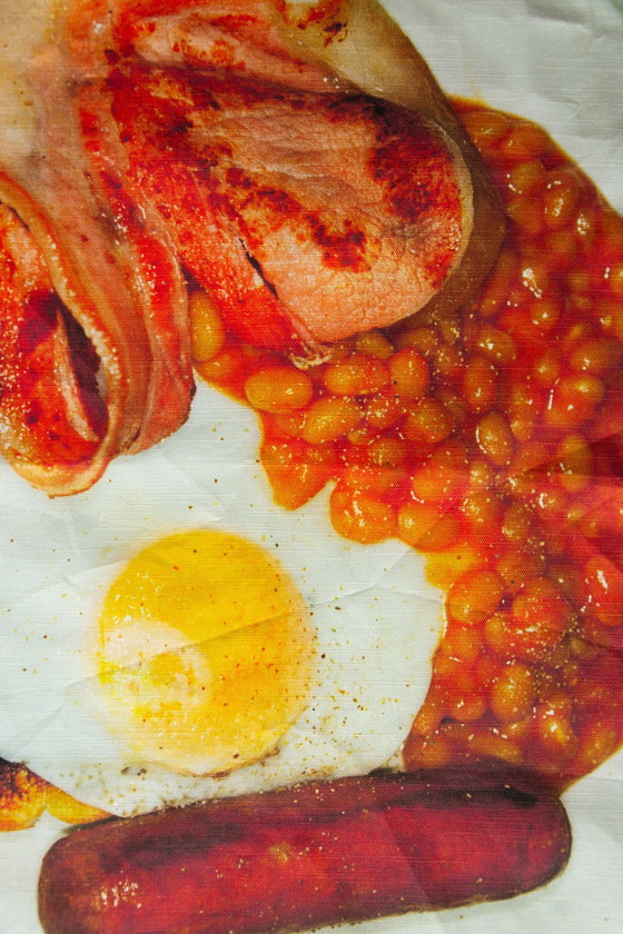 Image 1 of Originele Martin Parr theedoek / 'Breakfast' / 'British Food' / 70 x 50cm