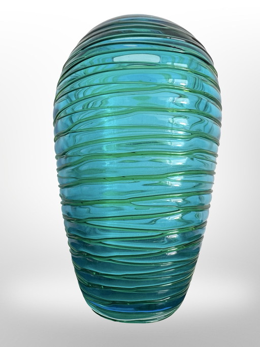 Vase en verre de Murano Venini, conçu par Fulvio Bianconi