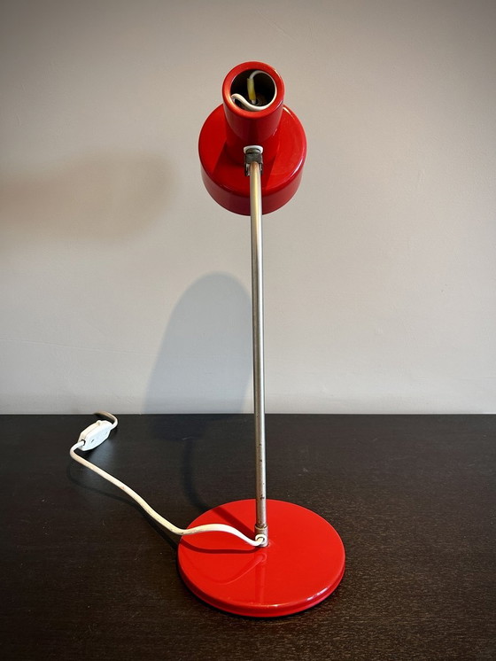 Image 1 of 2 Vintage Schreibtischlampen Rot Pop