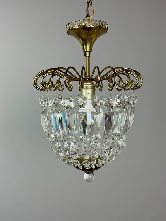 Lustre décoratif en cristal “Strawberry” style Josef Frank, design Mid-Century, années 60 – Suspensions (photo 6 of 20)