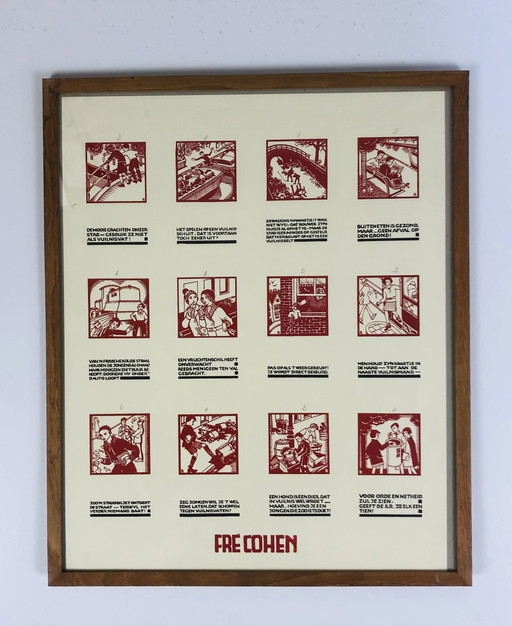 Fre Cohen - Educatieve vooroorlogse poster