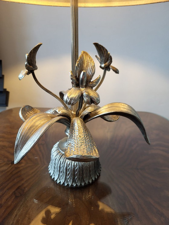 Image 1 of Fleur de lis lamp, hollywood Regency, vermoedelijk Maison jansen, Frankrijk, jaren 50/60