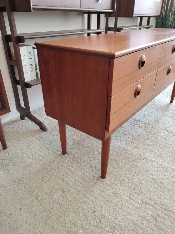 Image 1 of Vintage Deens design teakhouten sideboard, dressoir 