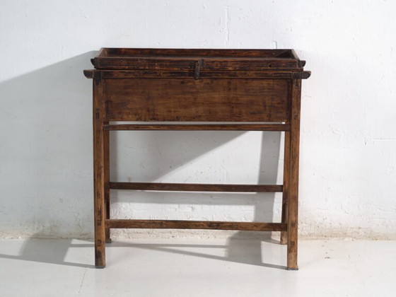 Antique Chinese lift-top desk in pine – China, circa 1930 – Iron (photo 37 of 40)