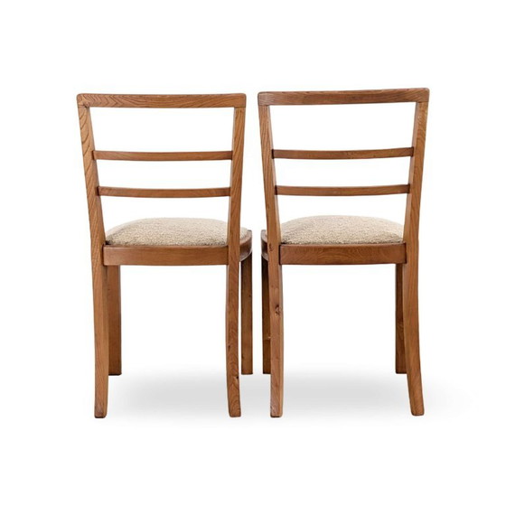 Set of 2 Original Art Deco Chairs Oak Antique Chair Vintage Design – Side chairs, Wood (photo 5 of 10)