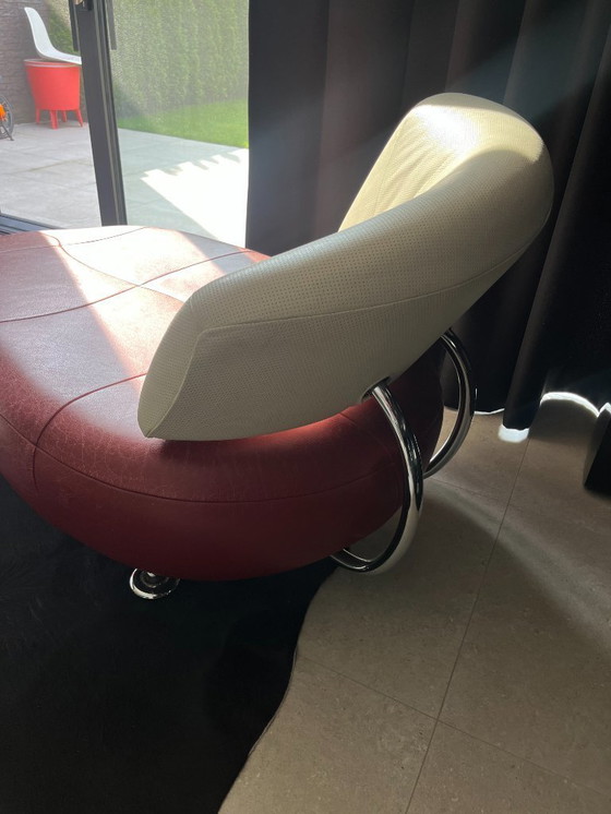 Image 1 of Leolux Kikko chaise longue red/creme white