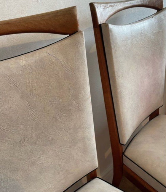 Image 1 of Coppia di sedie vintage in similpelle anni '50