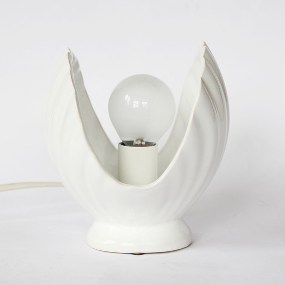 Image 1 of Rare Vintage Ceramic Shell Table Lamp