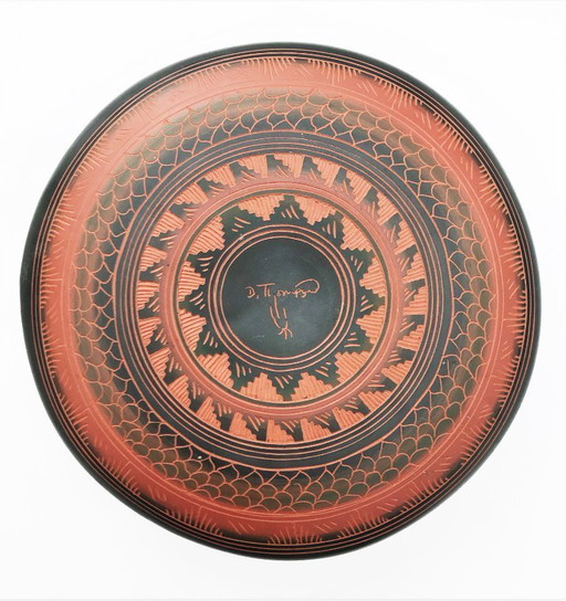 Donovan Thompson nous vase en céramique amérindien Navajo signé à la main peint à la main art de la poterie amérindienne